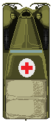 ambulans sanitarny (na rysunku PF 508/III - anbulans)